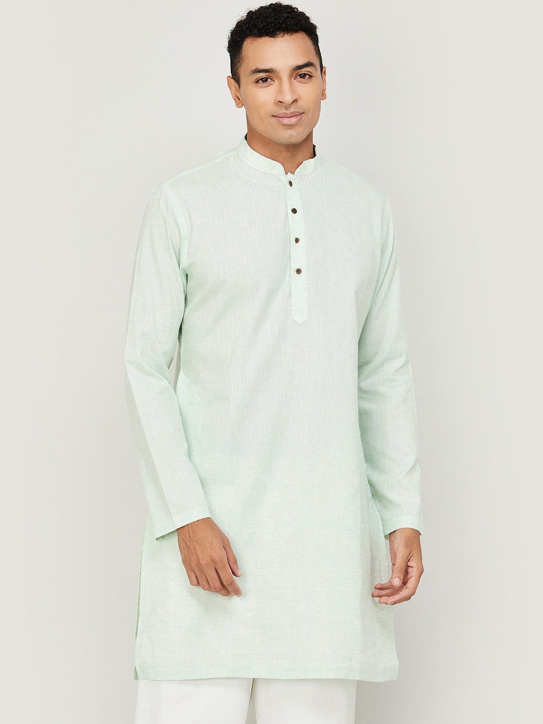 

Melange by Lifestyle Long Sleeves Kurta, Green