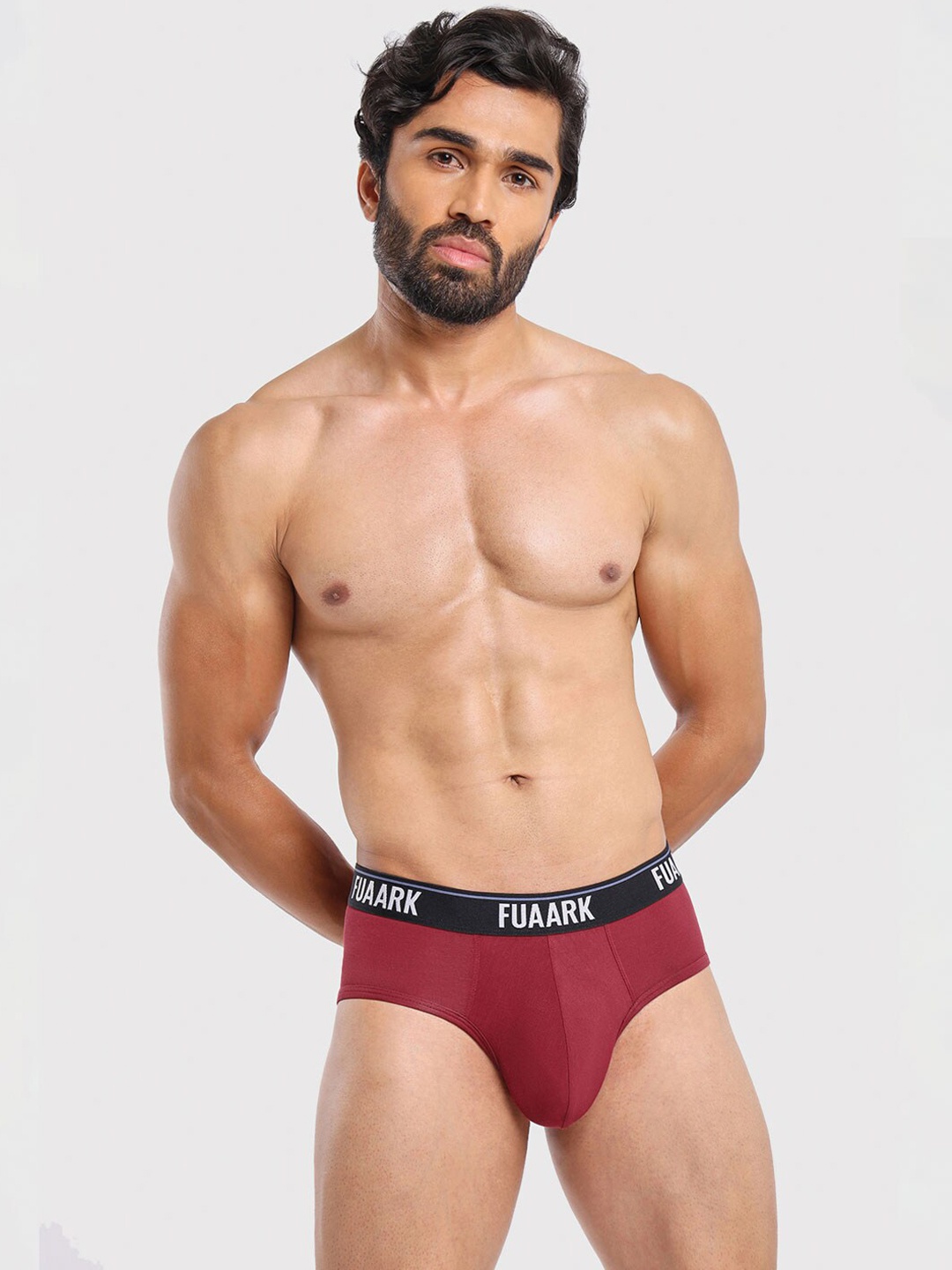 

FUAARK Men Ultra Soft Modal Basic Briefs FUSMBr-Mn-S, Maroon