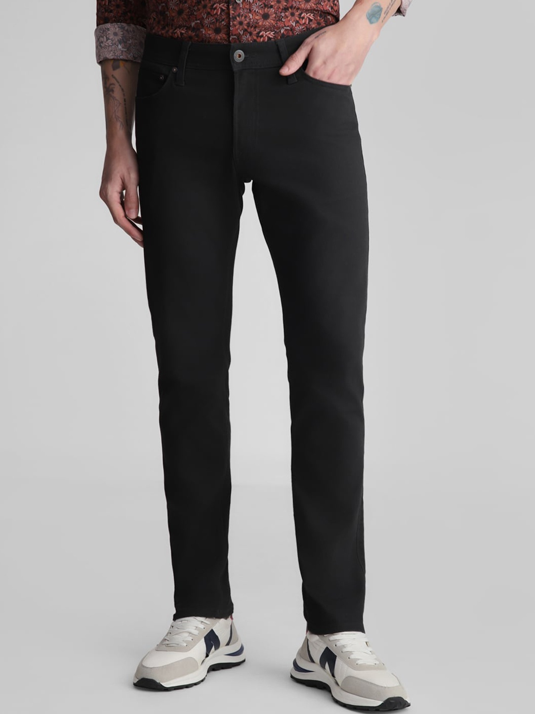 

Jack & Jones Men Mid-Rise Slim Fit Stretchable Jeans, Black