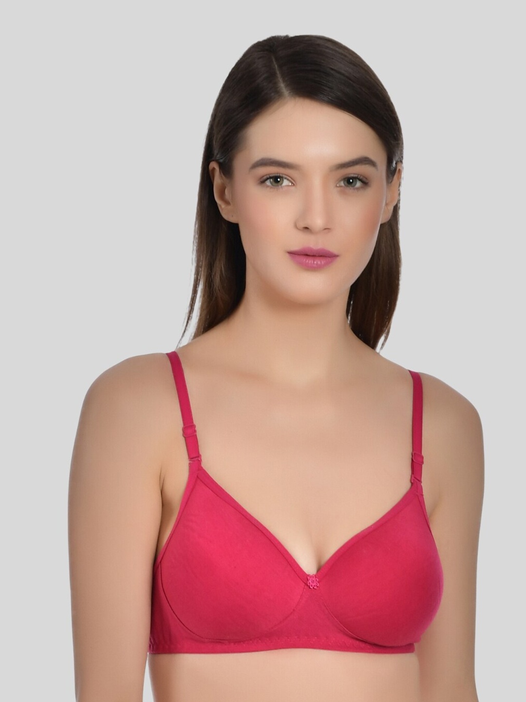 

Aimly Seamless Full Coverage All Day Comfort Non-Wired Heavily Padded Cotton T-shirt Bra, Rose