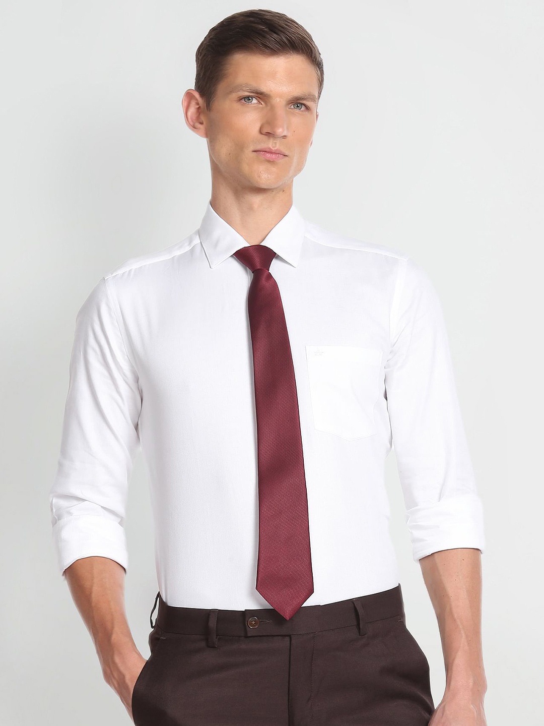 

Arrow Manhattan Slim Fit Pure Cotton Formal Shirt, White