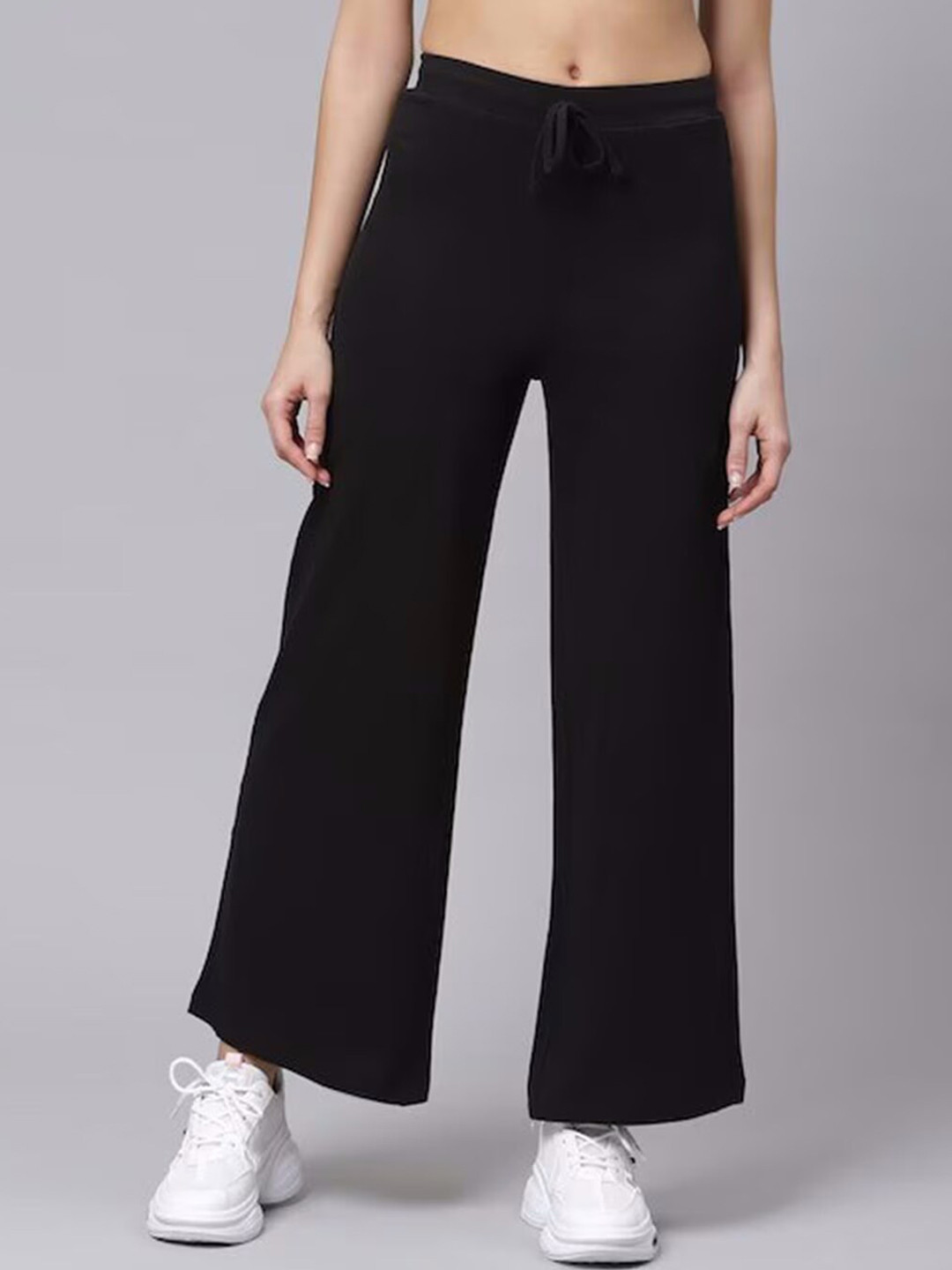

COLOR CAPITAL Women Wide Leg Relaxed Fit Track Pants, Black