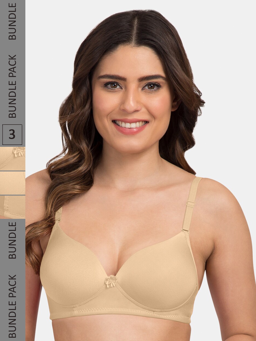 

Tweens Pack Of 3 Bra Half Coverage Heavily Padded, Beige