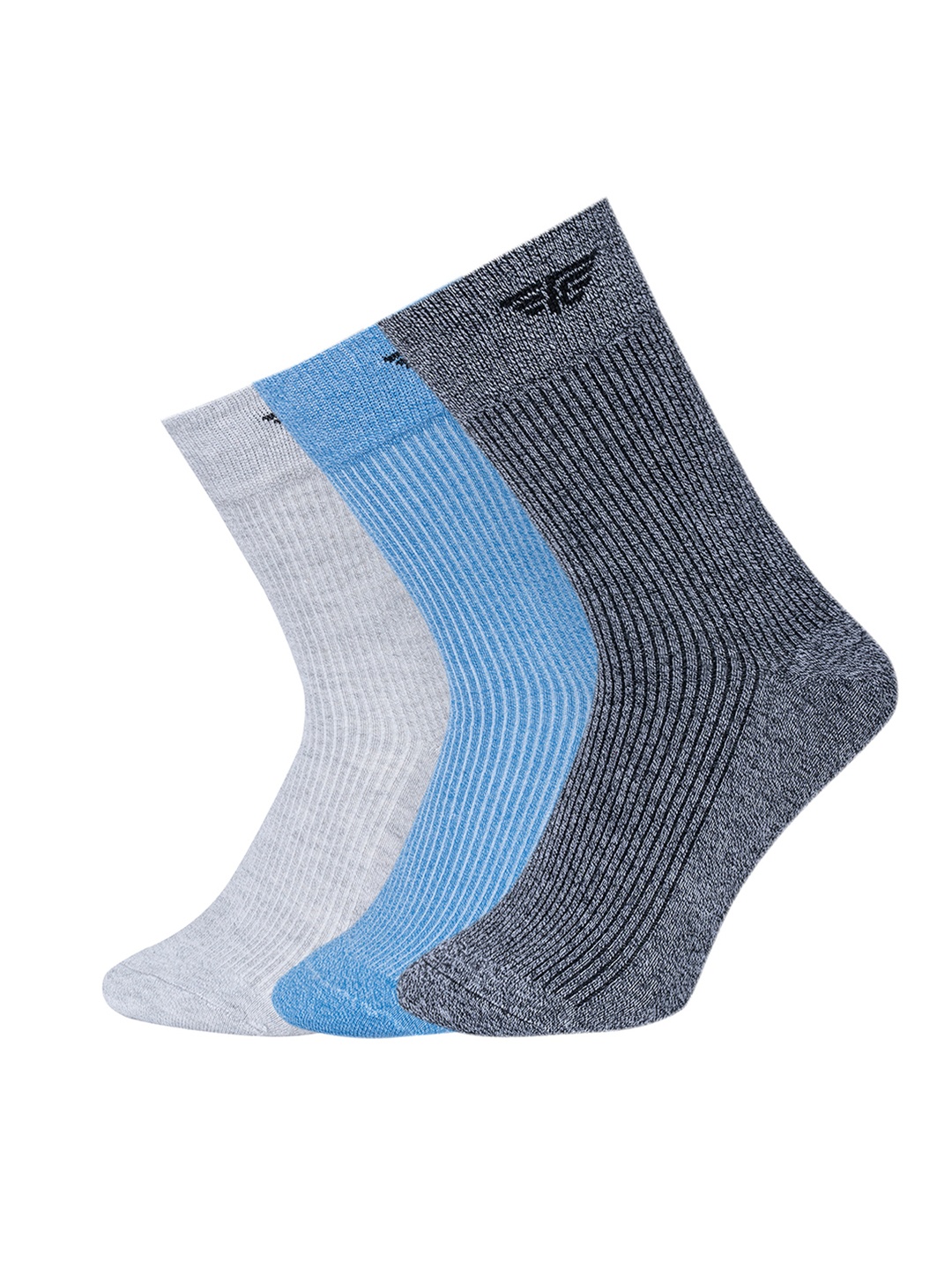 

Red Tape Men Pack Of 3 Patterned Above Calf-Length Socks, Grey