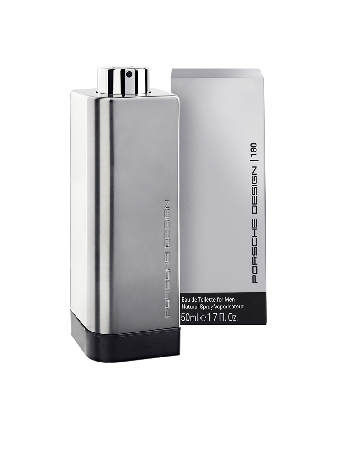 

Porsche Men Design 180 Long Lasting Eau De Toilette Natural Spray - 50 ml, Silver