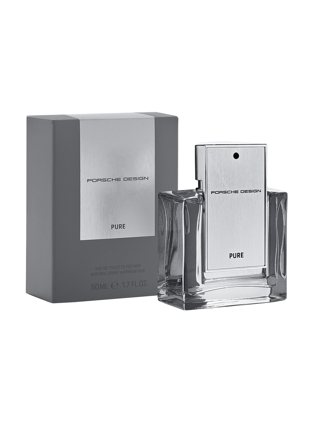 

Porsche Men Design Pure Long Lasting Eau De Toilette Natural Spray - 50 ml, Grey