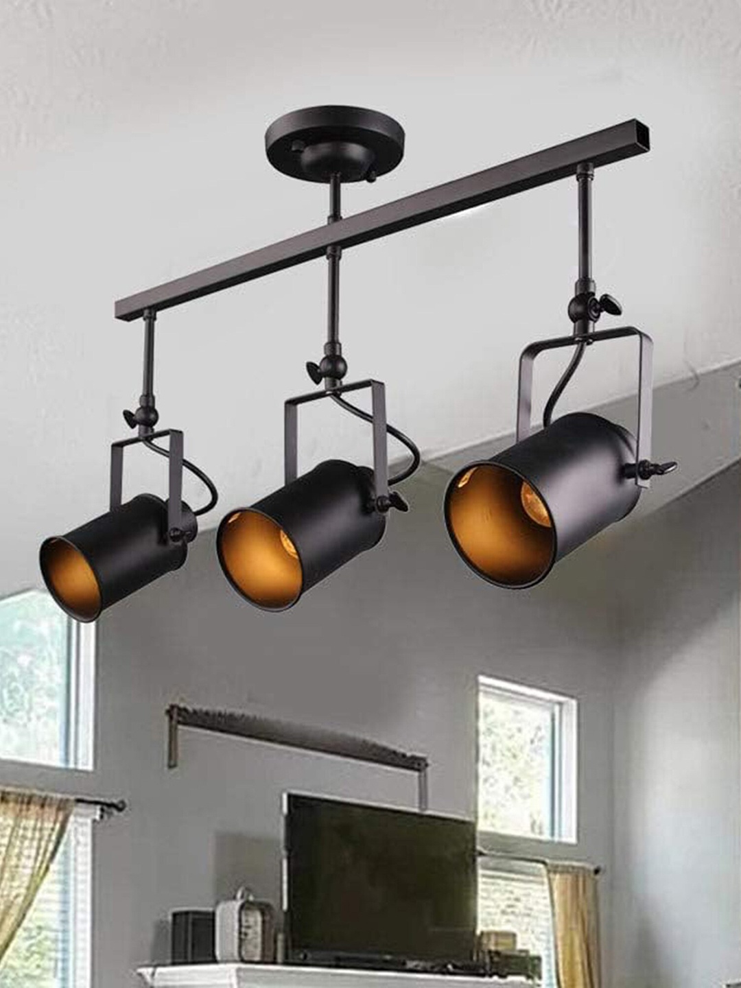 

Homesake Black 3-Light Track Lighting Kit Ceiling Lamp