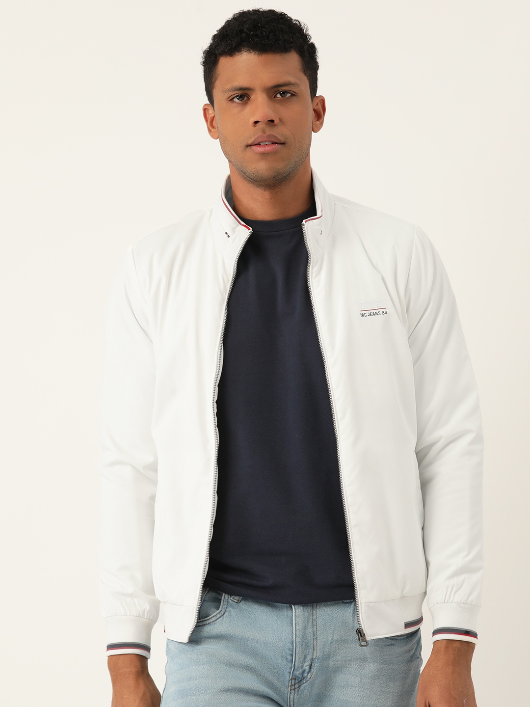 

Monte Carlo Solid Bomber Jacket, White