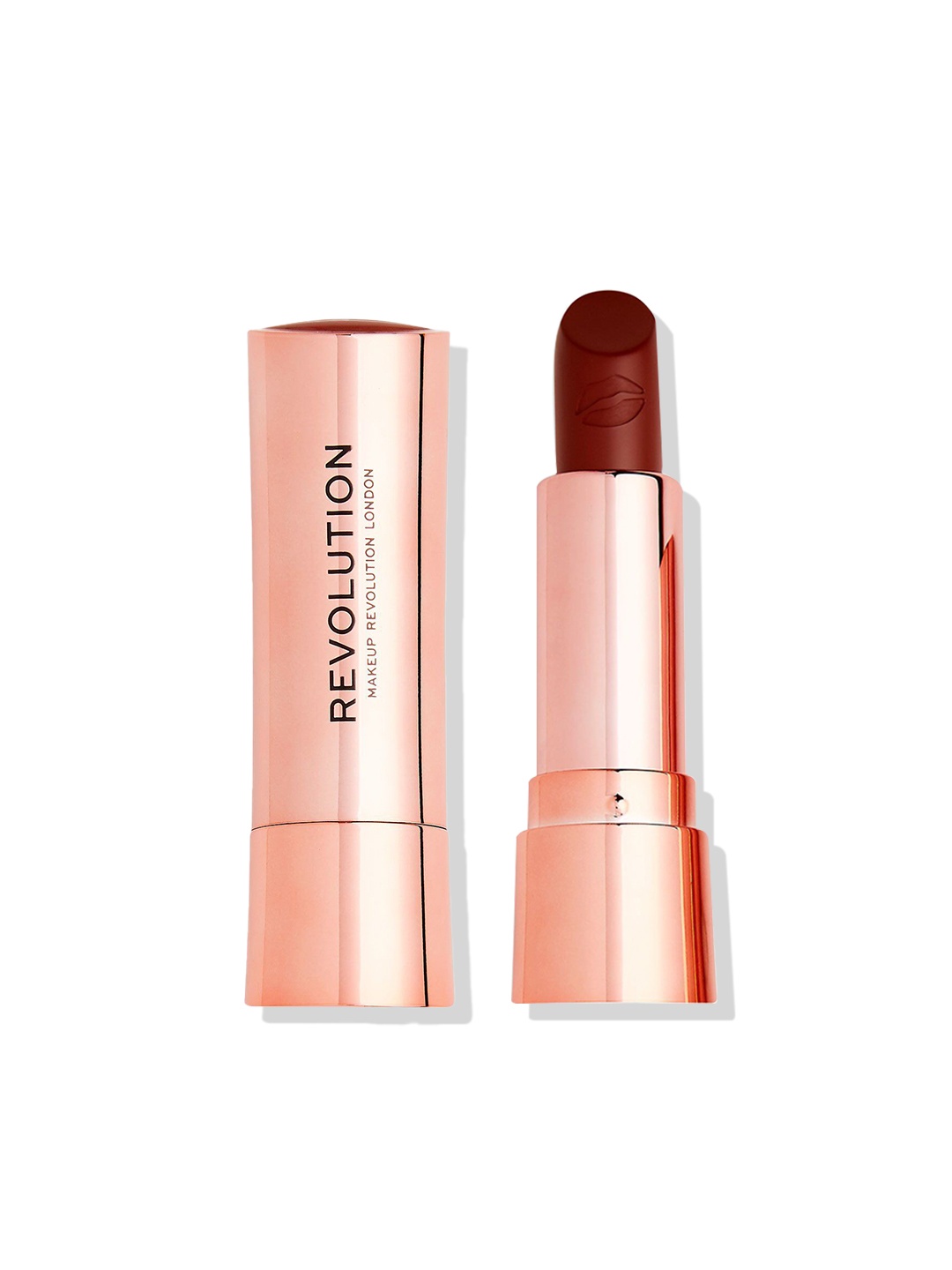 

Makeup Revolution London Velvet Finish Satin Kiss Lipstick - Fling Deep, Nude