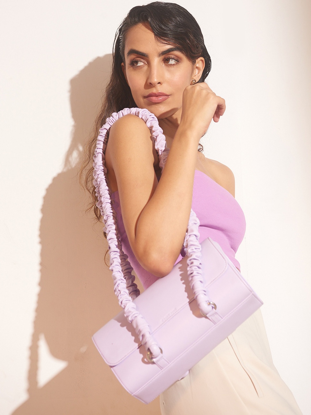 

Clotche Structured Shoulder Bag, Lavender
