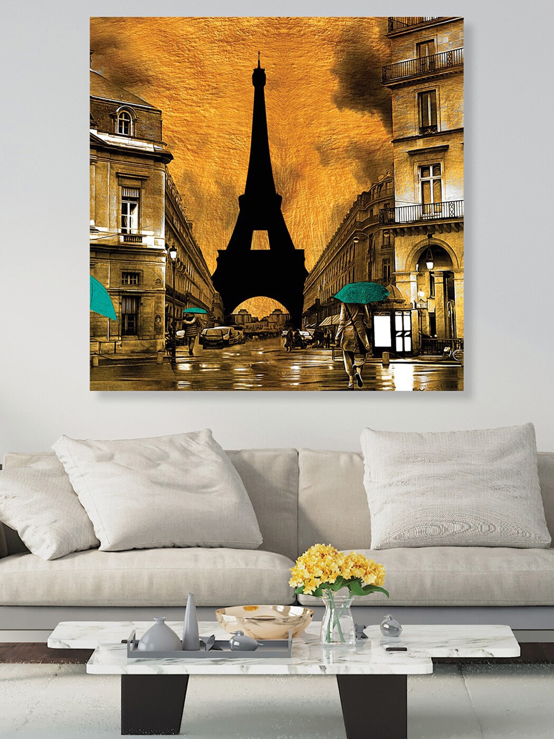 

RANDOM Brown & Black Attractive Street Printed Canvas Wall Art