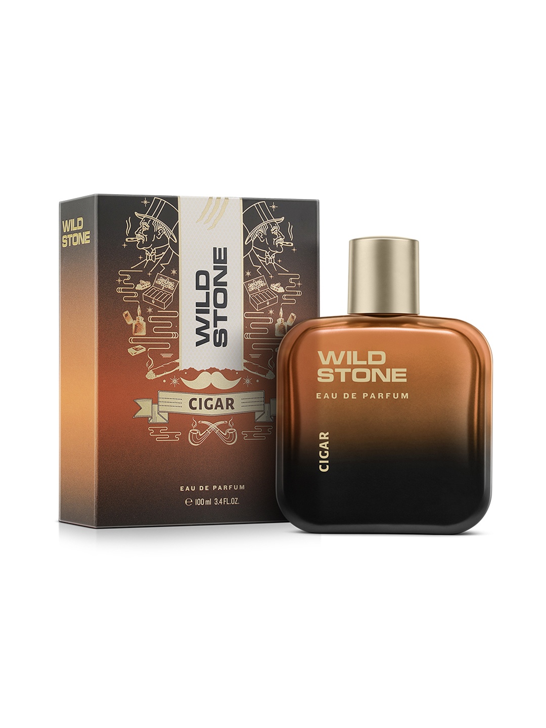 

Wild stone Men Cigar Long Lasting Eau De Parfum - 100 ml, Brown