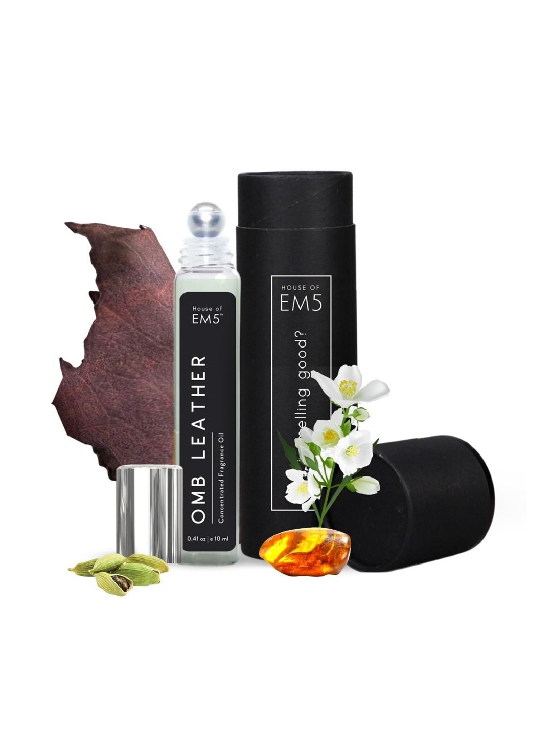 

EM5 OMB Leather Alcohol-Free Perfume Roll-On - 10ml, Black