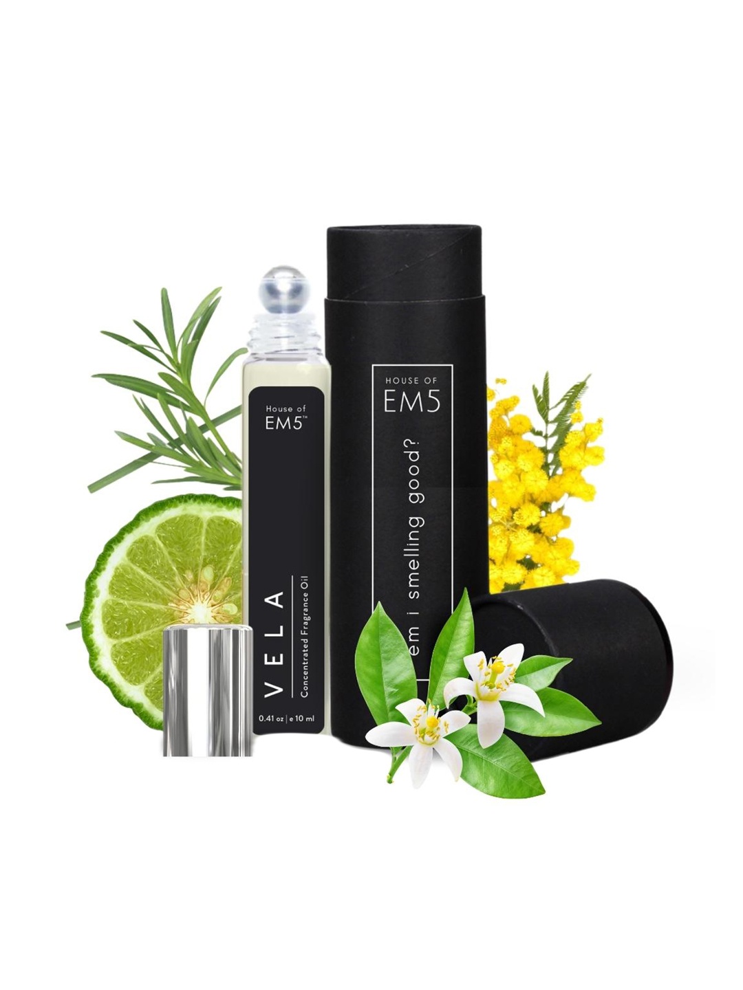 

EM5 Women Vela Alcohol-Free Perfume Roll-On - 10ml, Black