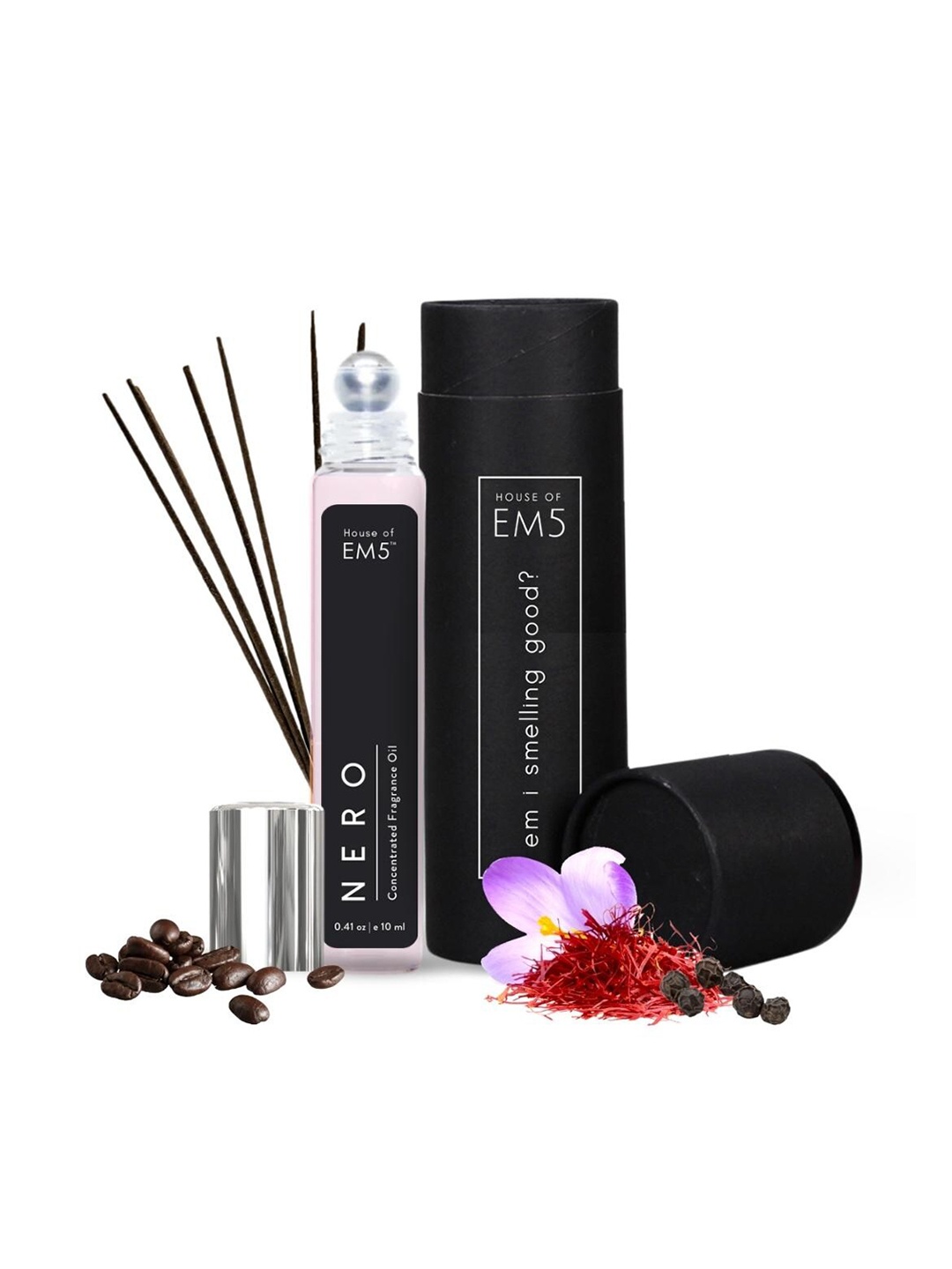 

EM5 Nero Alcohol-Free Perfume Roll-On - 10ml, Black