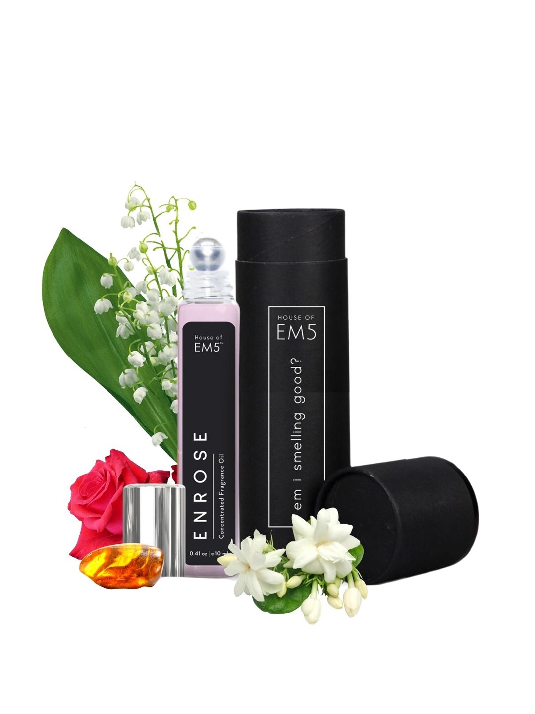 

EM5 Women Enrose Alcohol-Free Perfume Roll-On - 10 ml, Black