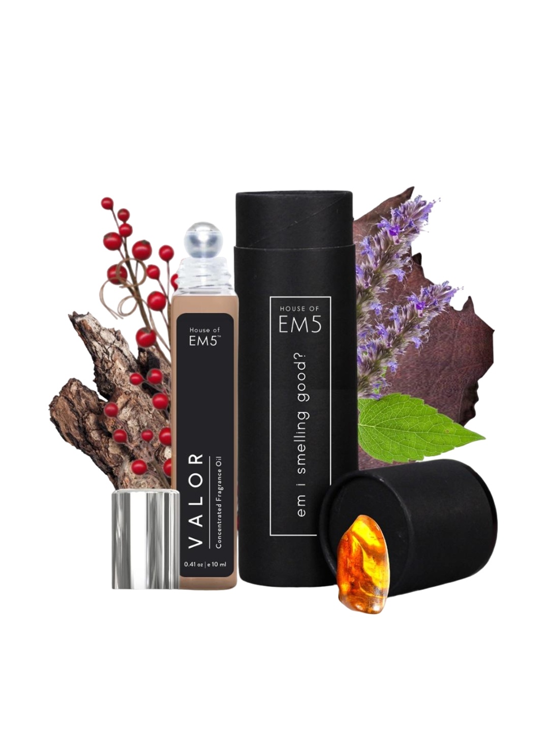 

EM5 Men Valor Alcohol-Free Perfume Roll-On - 10ml, Black