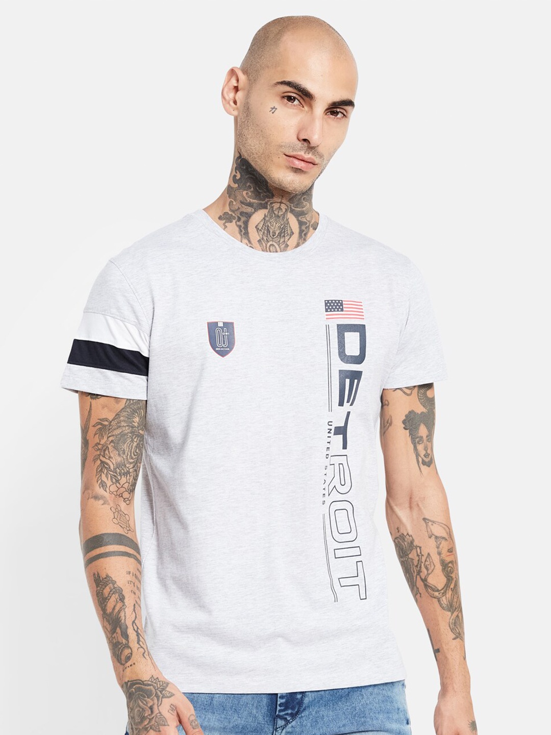 

Octave Typography Printed T-shirt, Grey