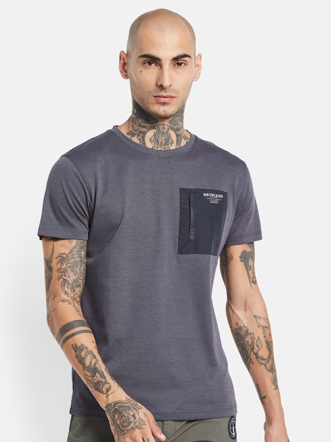 

Octave Pure Cotton Pockets T-shirt, Grey