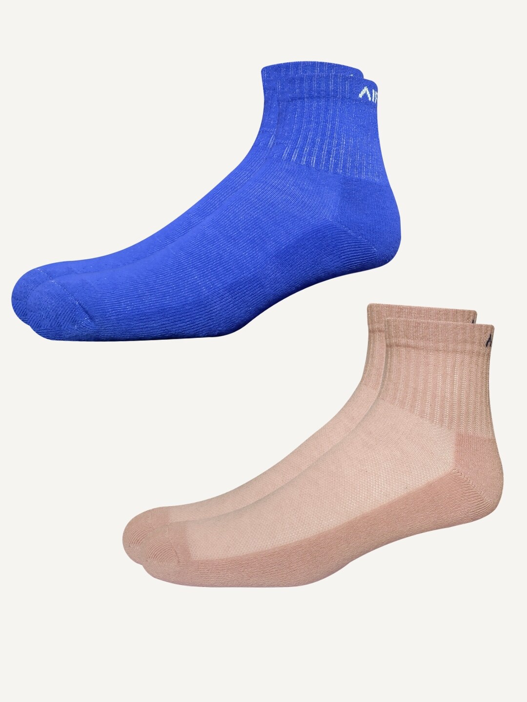 

AIR GARB Pack Of 2 Cushioned Ankle Length Socks, Blue