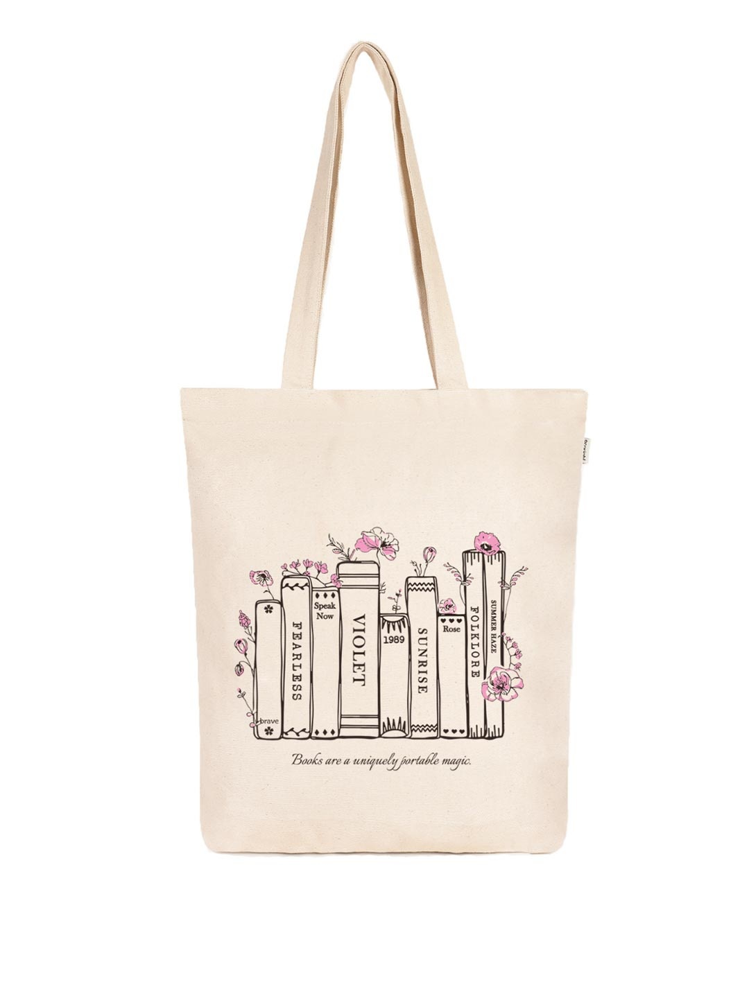 

EcoRight Graphic Printed Shopper Cotton Tote Bag, Off white