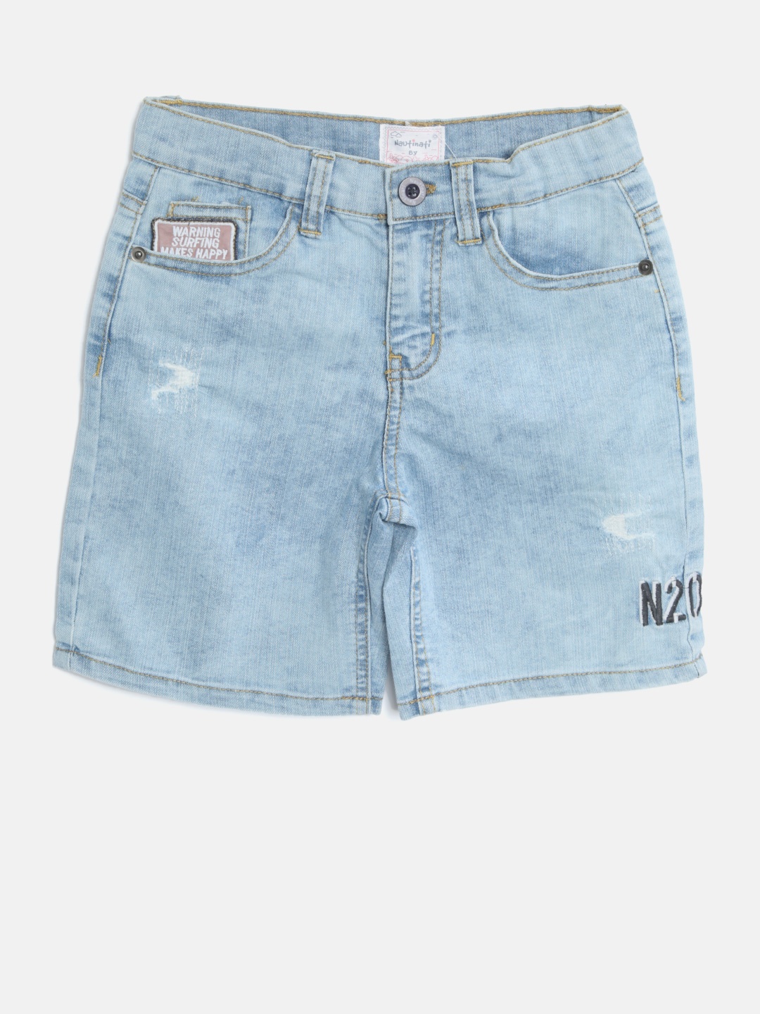 

Nauti Nati Boys Blue Washed Denim Shorts