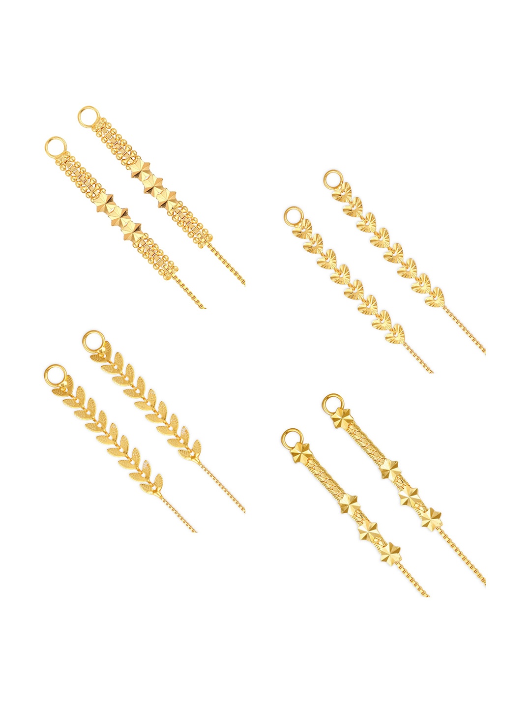 

Vighnaharta Set Of 4 Gold-Plated Classic Ear Chains