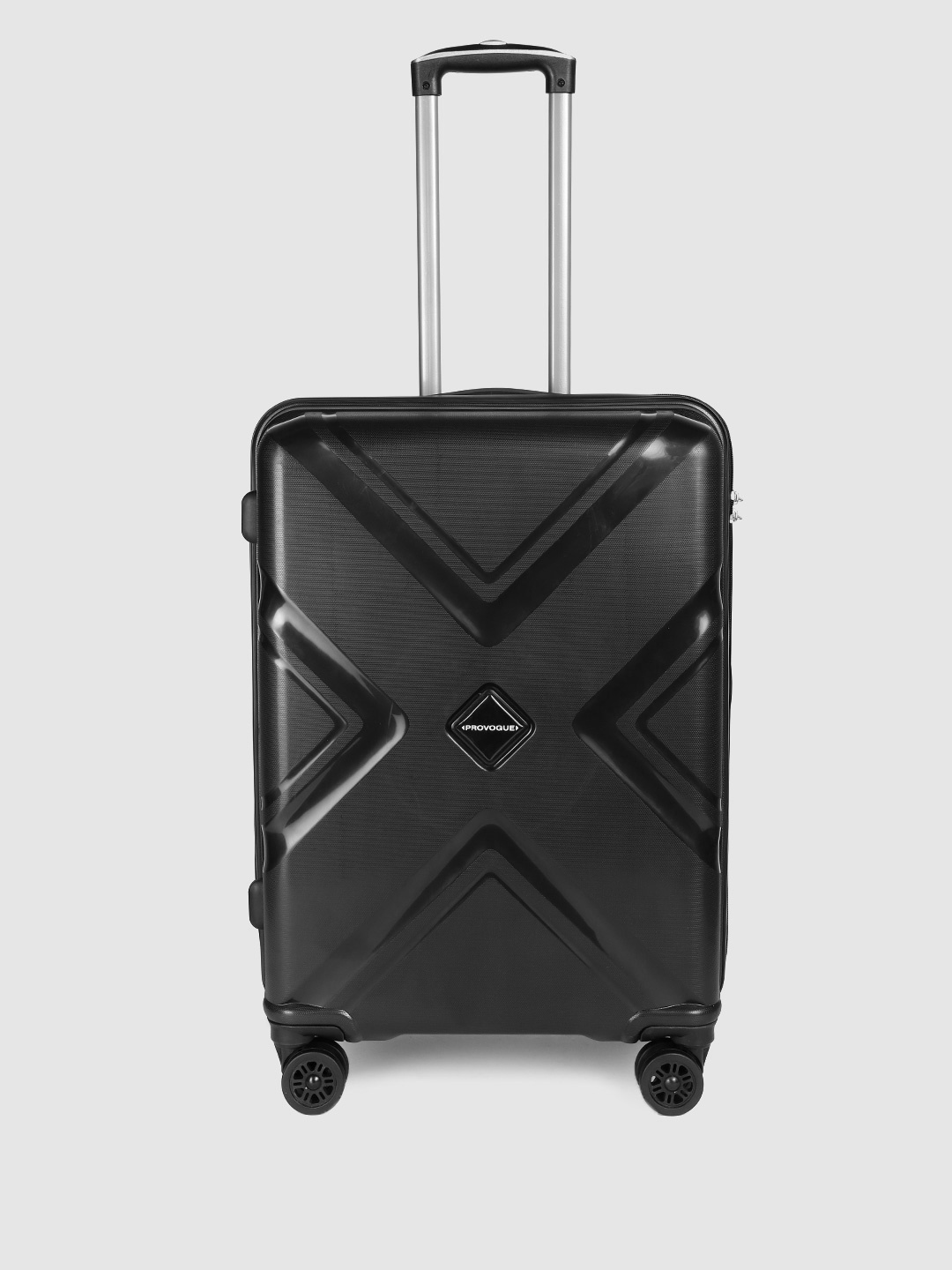 

Provogue Hard-Sided 8 Wheels 360-Degree Rotation Medium Trolley Bag- 56 cm, Black
