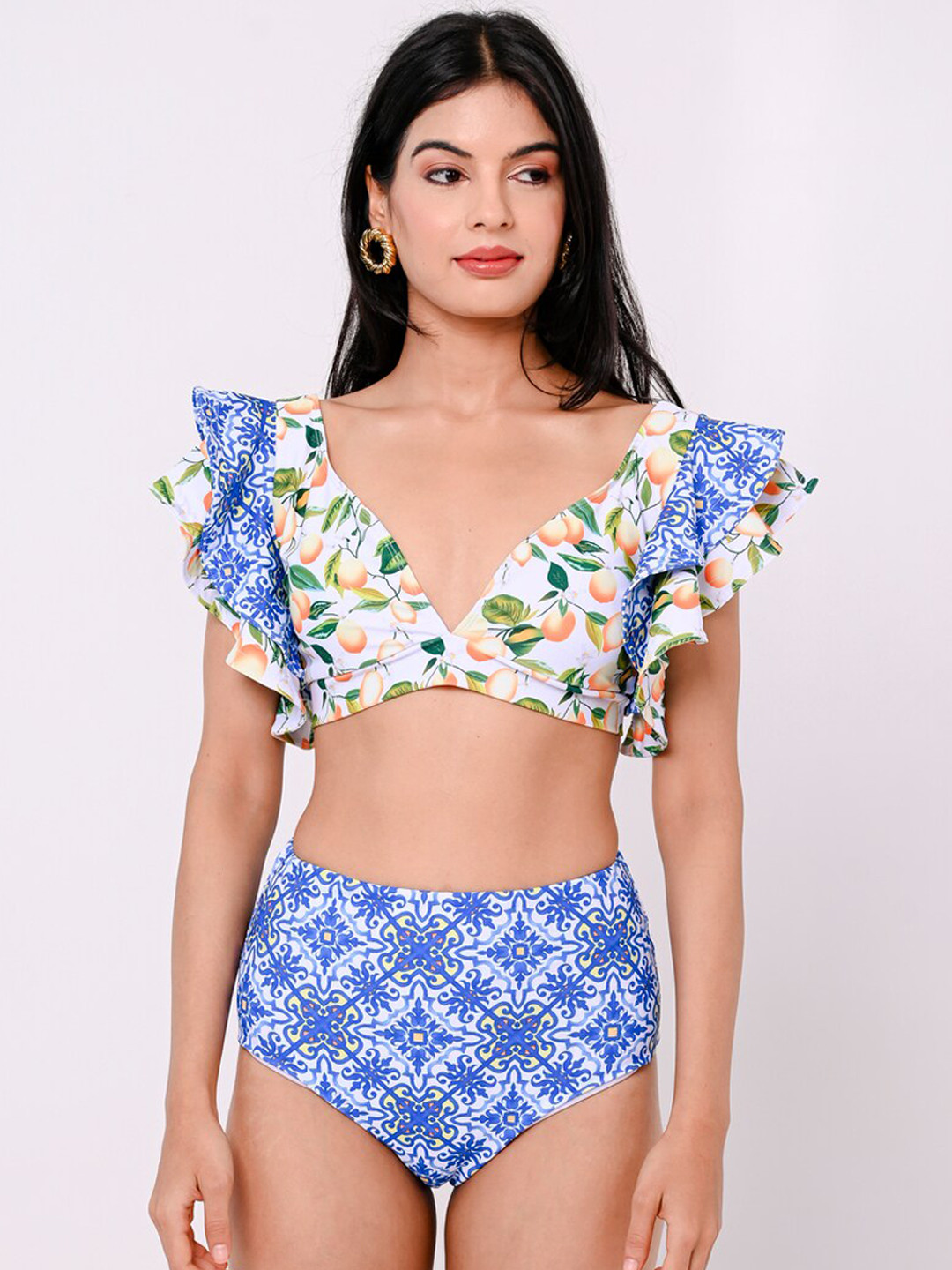 

FancyPants Sorrento Printed Swim Bikini Set, Blue