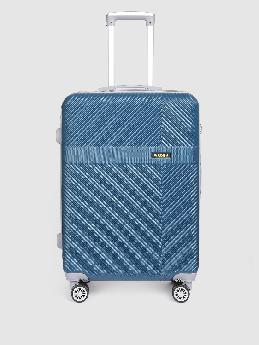 

WROGN Textured Hard Medium Trolley Bag- 56 cm, Blue