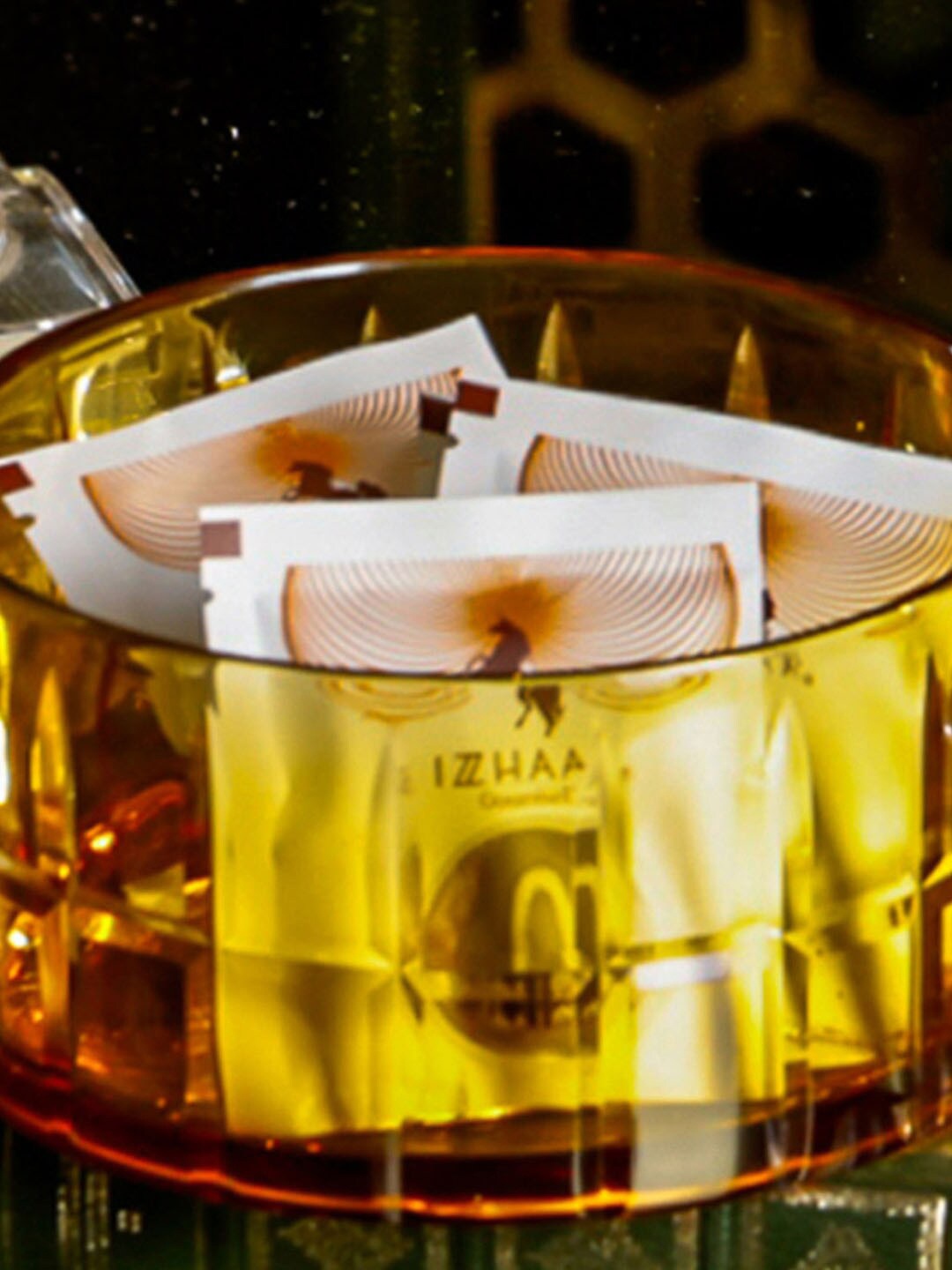 

Izzhaar Snow Rocabar Beige Textured Glass Storage Box