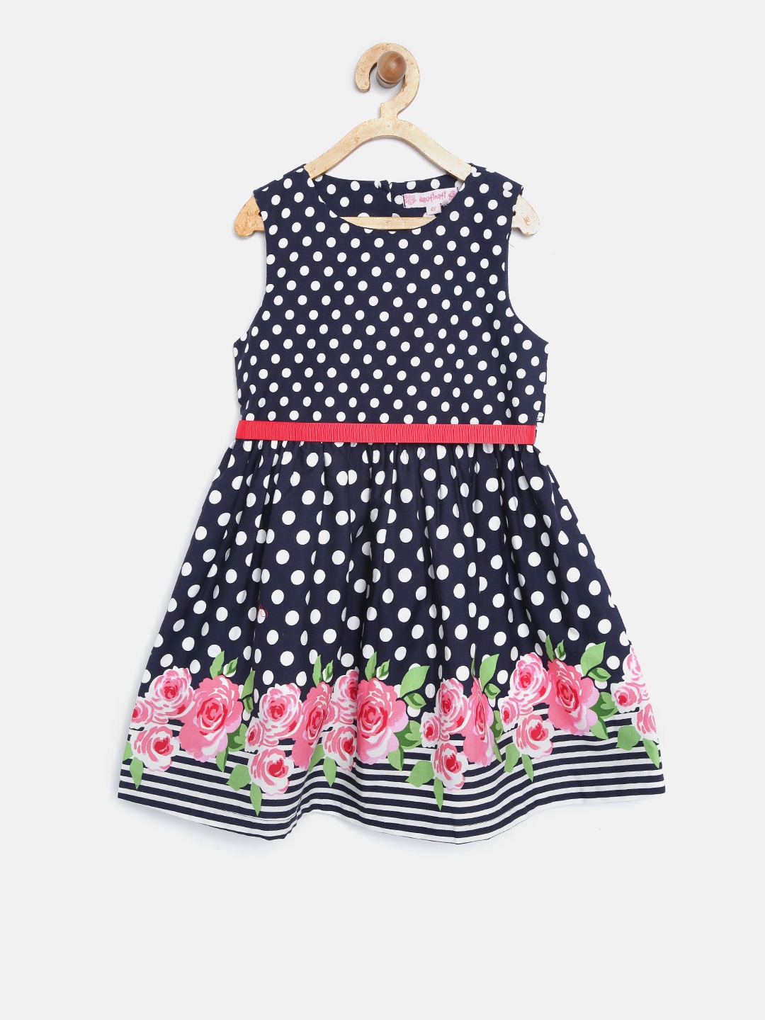 

Nauti Nati Girls Navy Blue Printed Fit & Flare Dress