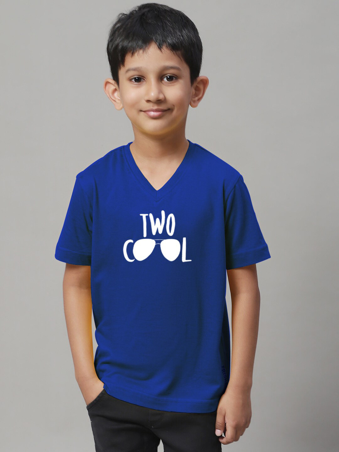 

Friskers Boys Typography Printed Bio Wash Pure Cotton T-shirt, Blue