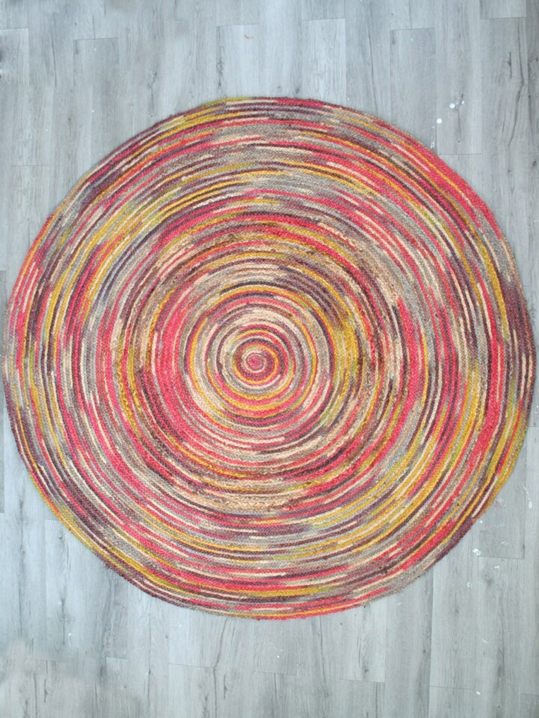 

Art Avenue Nemesia Red & Grey Woven Design Jute Circular Rug