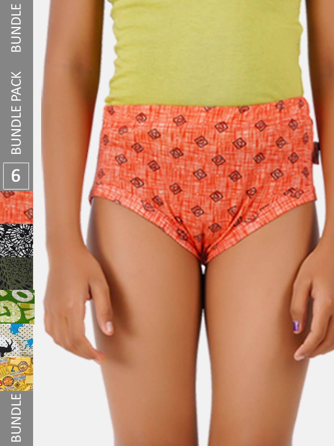 

Ramraj Girls Pack Of 6 Assorted Pure Combed Cotton Hipster Briefs LuttyJetty6P
