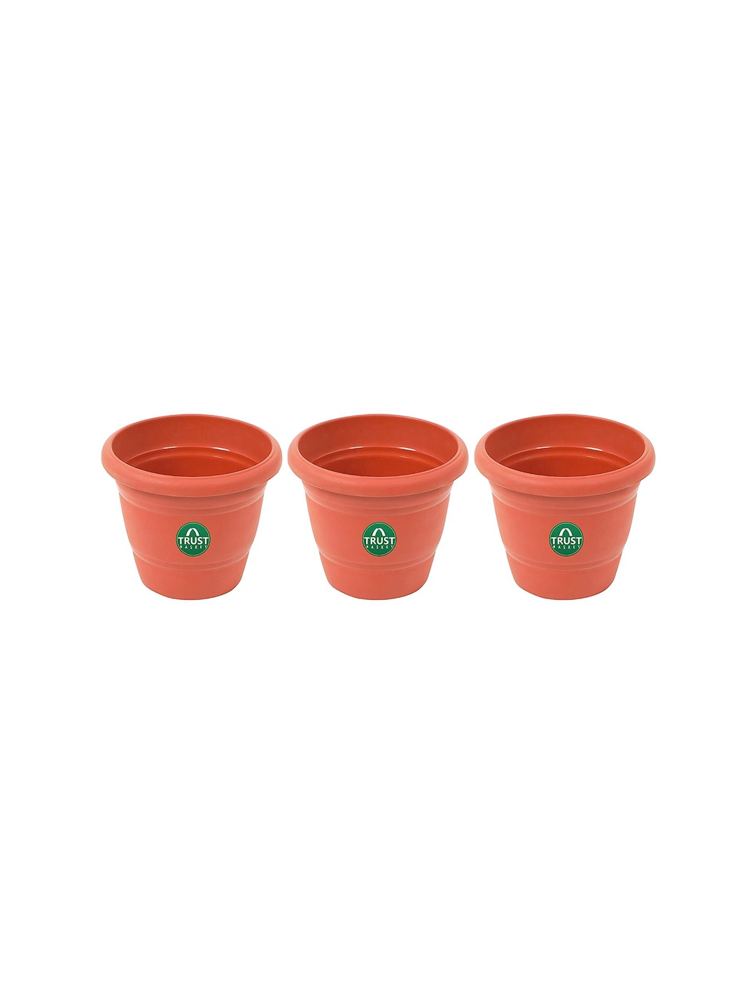 

TRUSTBASKET Brown 3 Pieces UV Treated Plastic Planters