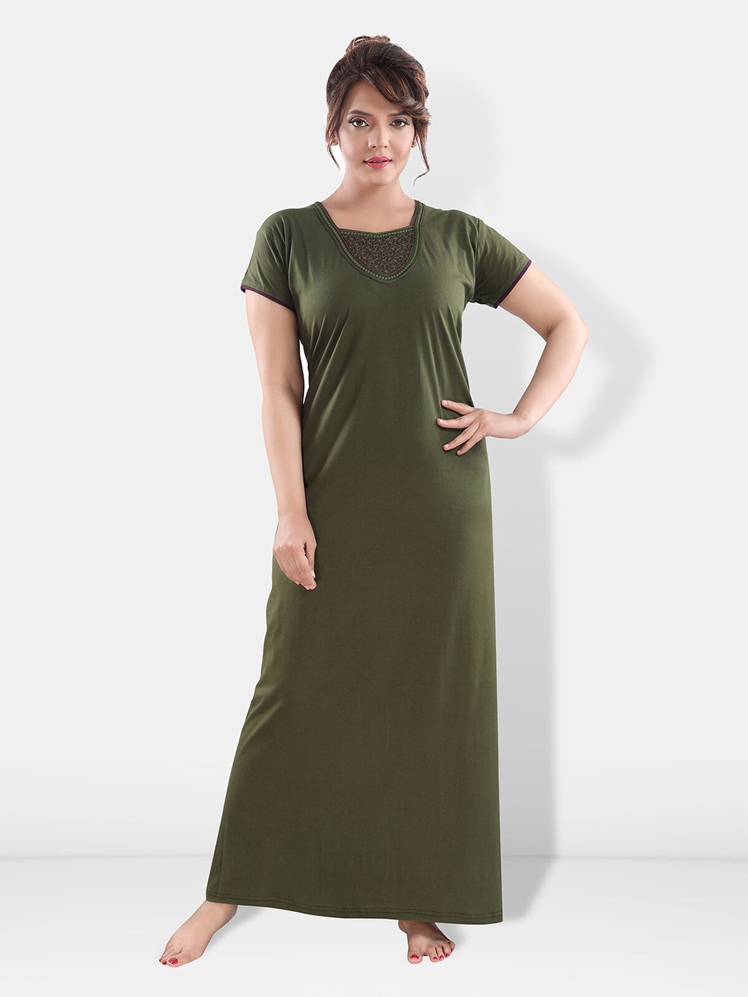 

Be You Maxi Nightdress, Olive