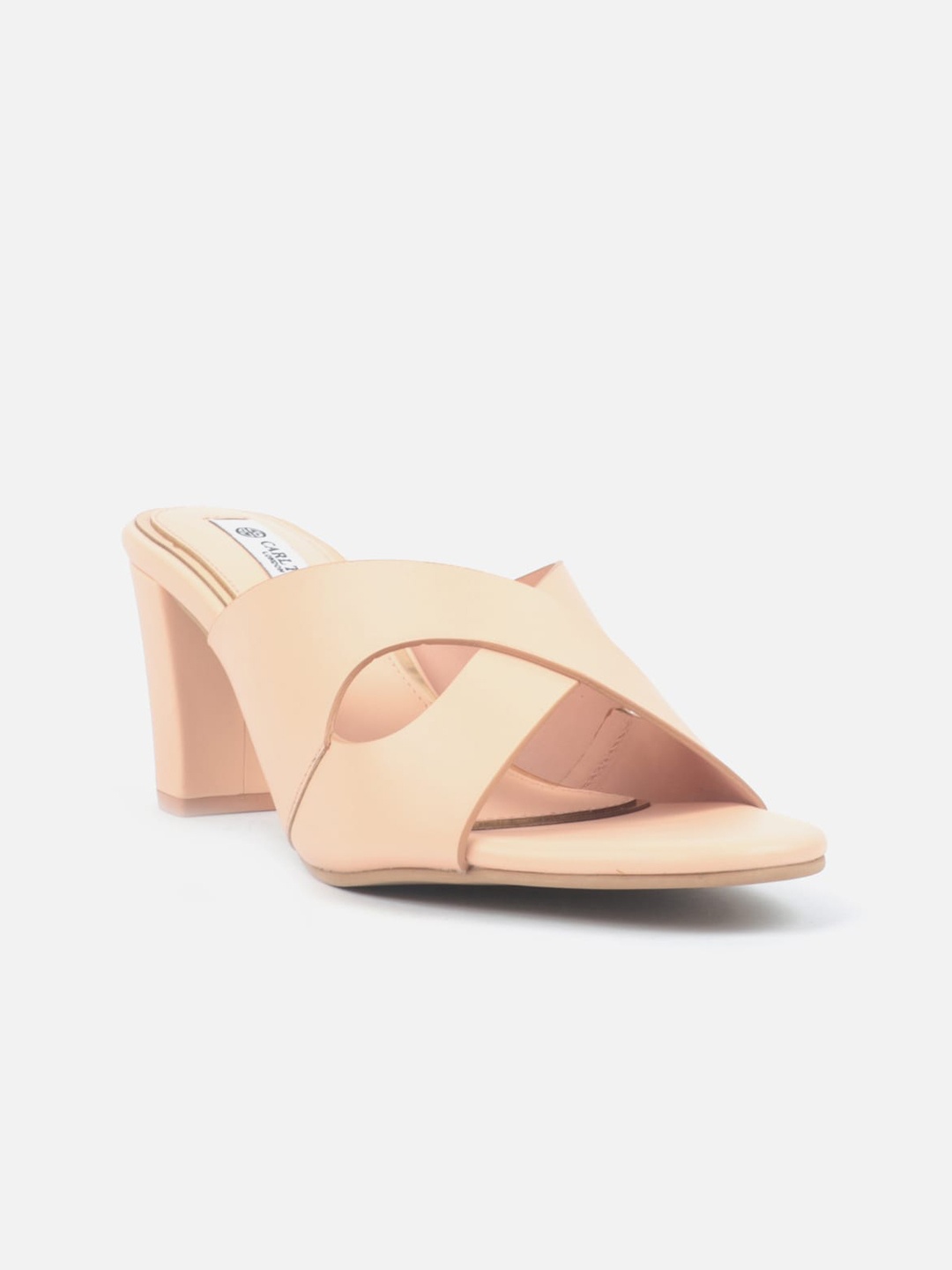

Carlton London Square Toe Block Heels, Nude