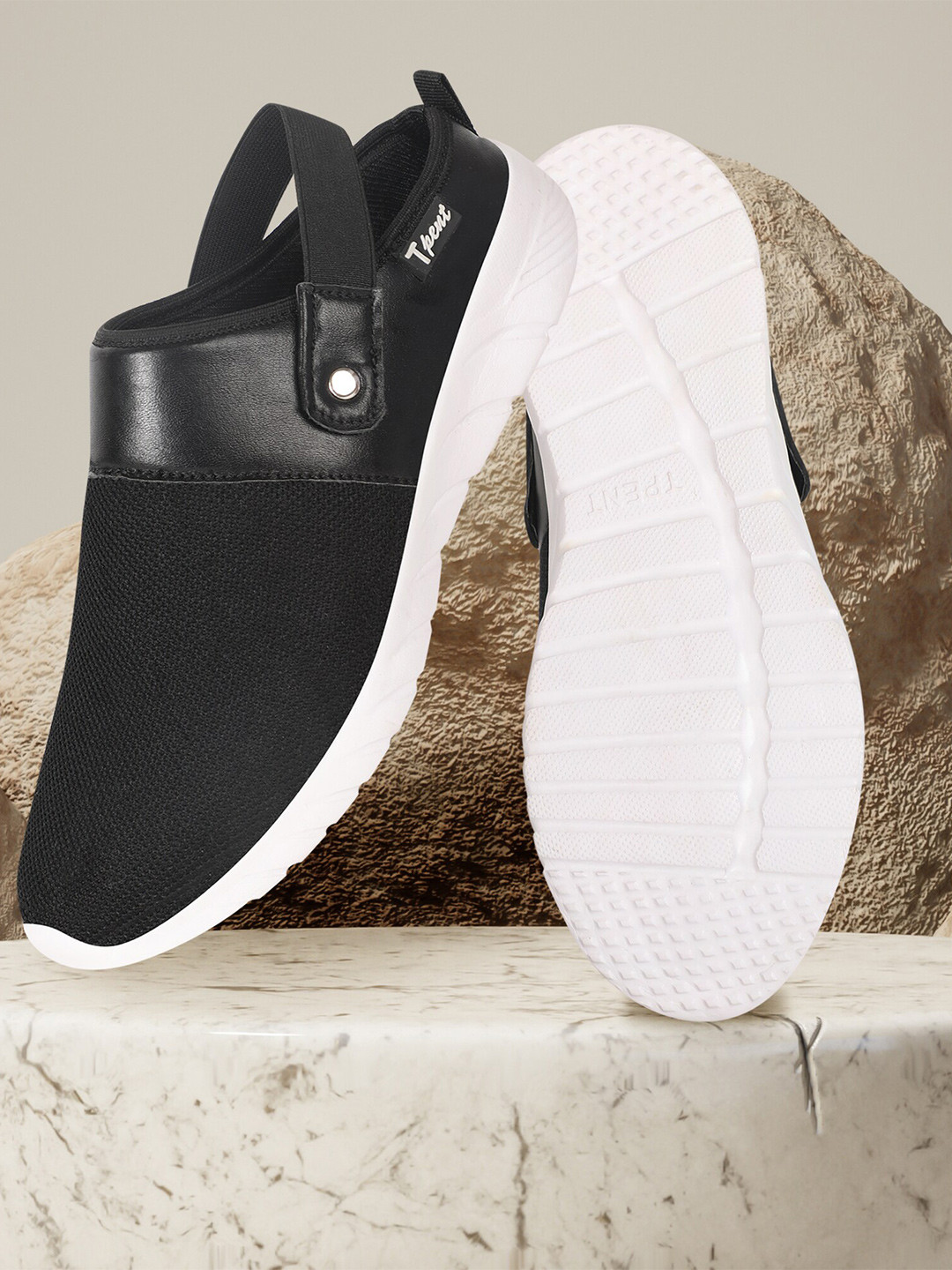 

TPENT Women Mesh Running Non-Marking Shoes, Black