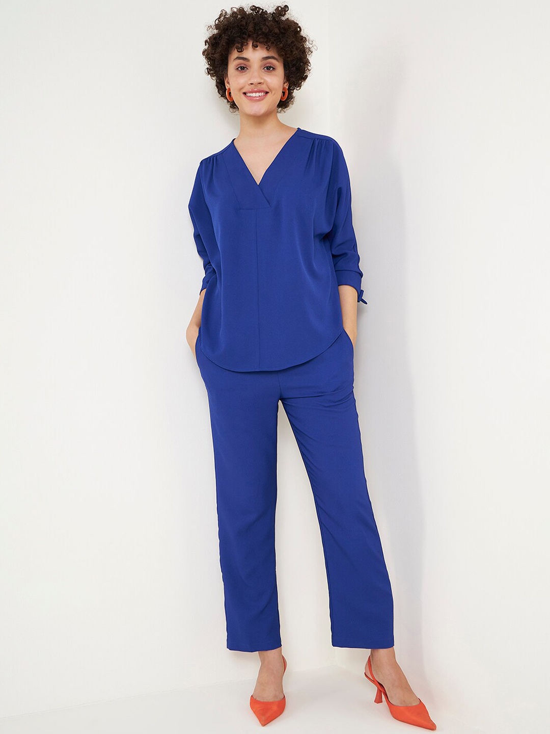 

Femella Tie-Up Detail Co-Ord Set, Blue