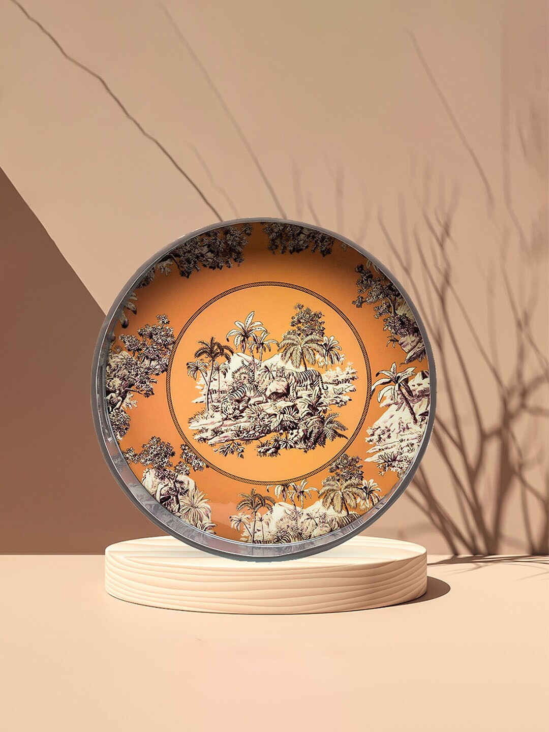 

Izzhaar Florence Orange & white Serving Tray