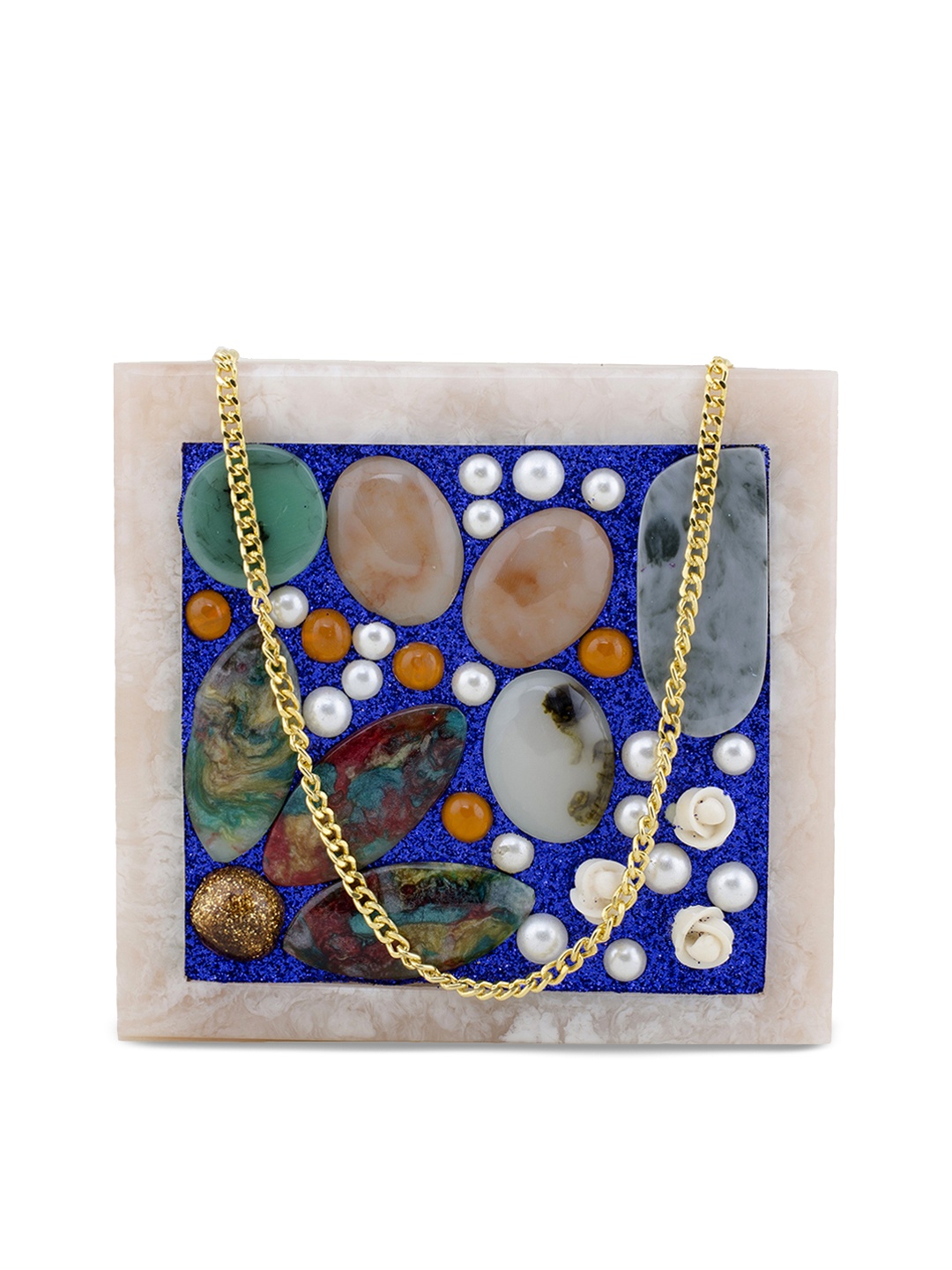 

Tarini Nirula Blue Embellished Clutch