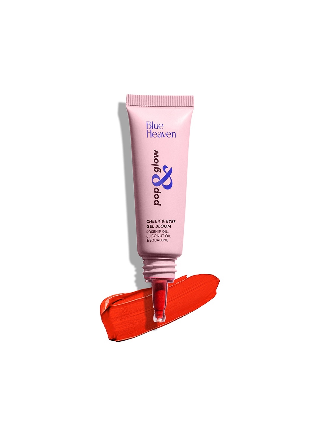 Blue Heaven Pop & Glow Eye & Cheek Tint Blusher For Face Makeup 12ml - Coral Flash, Orange