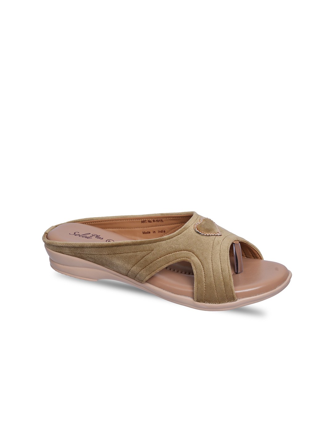 

Paragon Lightweight Embellished Open Toe Flats, Beige
