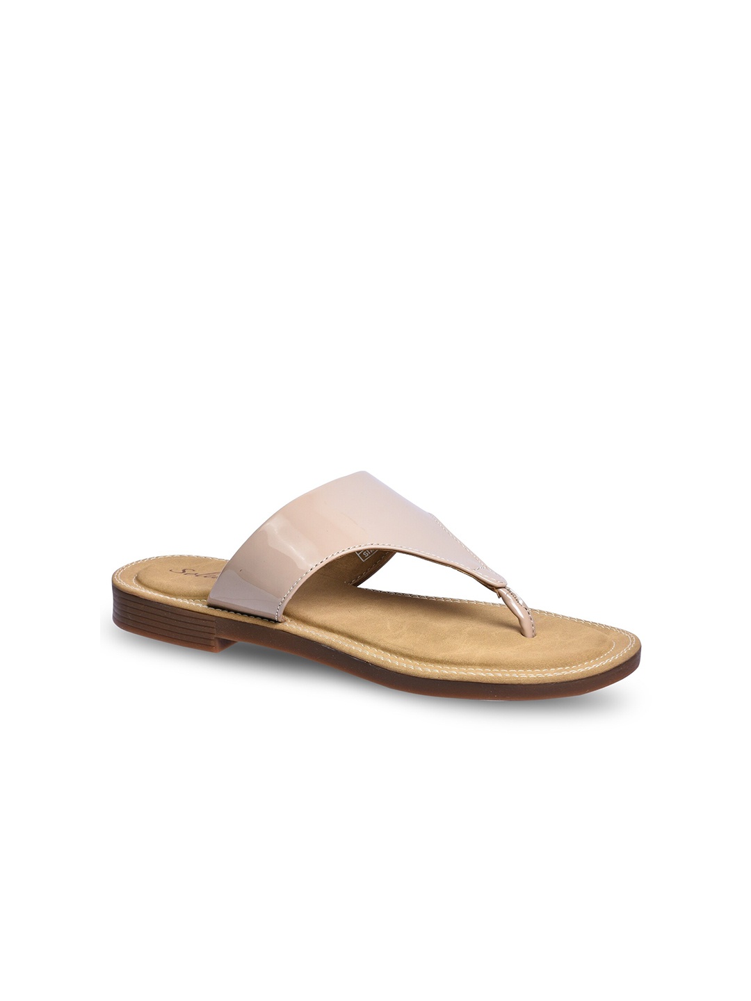 

Paragon Thong Strap Lightweight Open Toe Flats, Nude