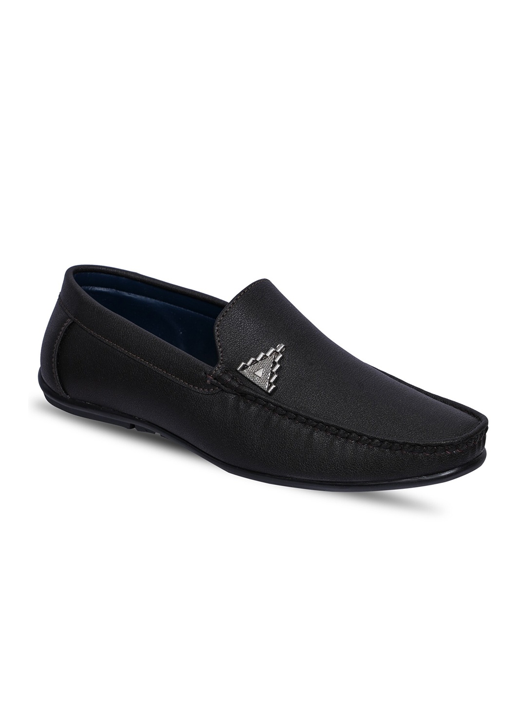 

Paragon Men Textured Slip on Loafers, Coffee brown