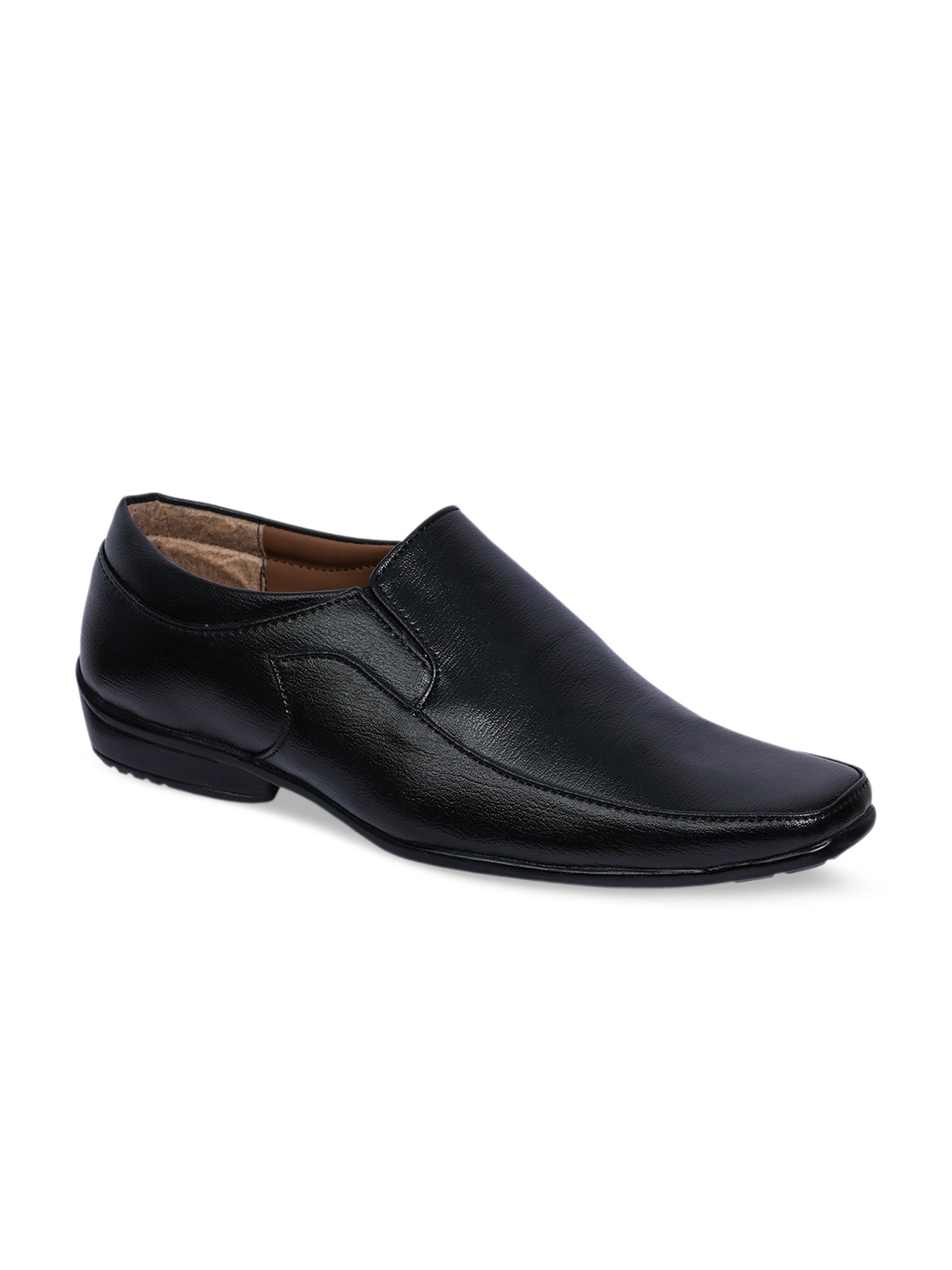

Paragon Men Textured Formal Slip-On Shoes, Black