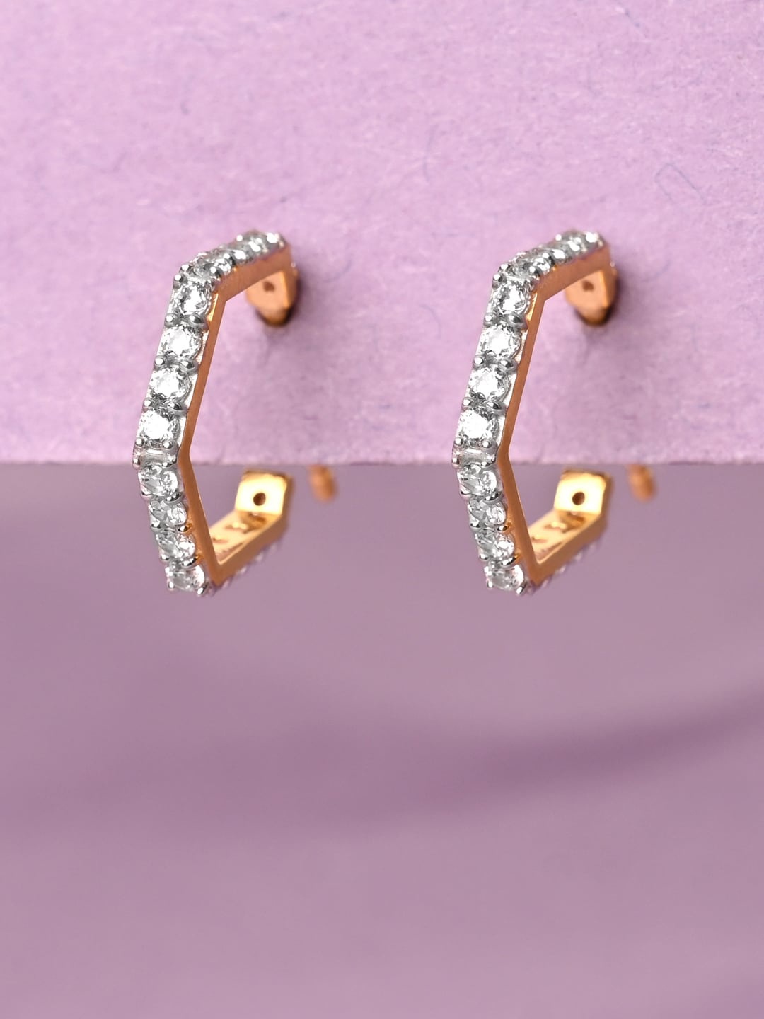 

Clara Gold-Plated Contemporary Half Hoop Earrings