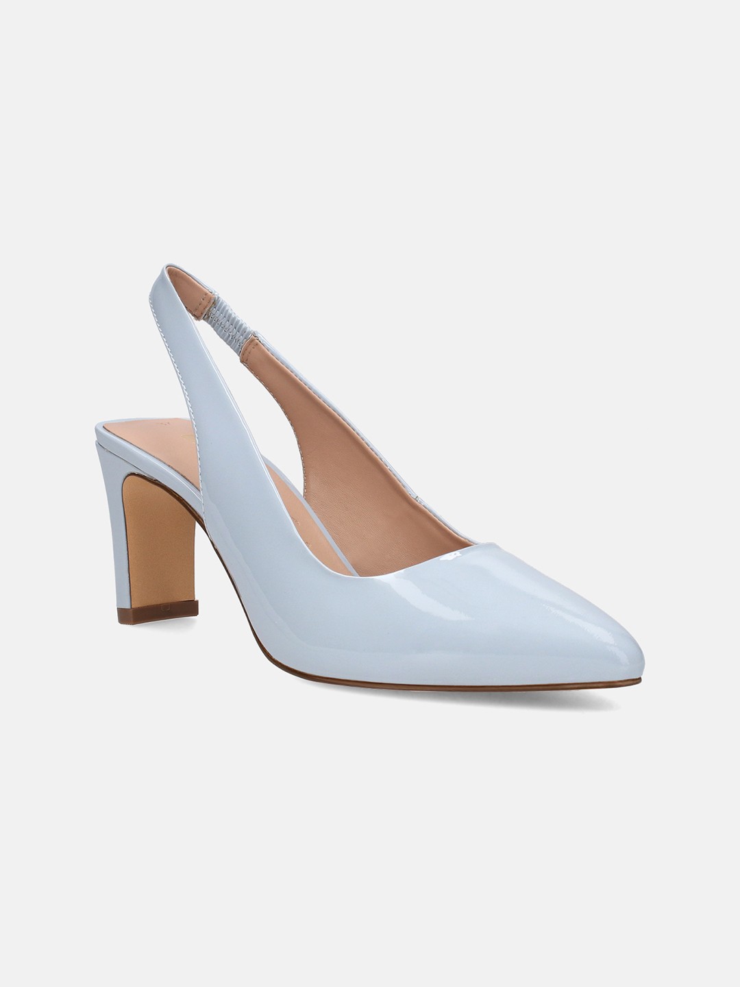 

BAGATT Pointed Toe Leather Slim Heel Pumps, Blue