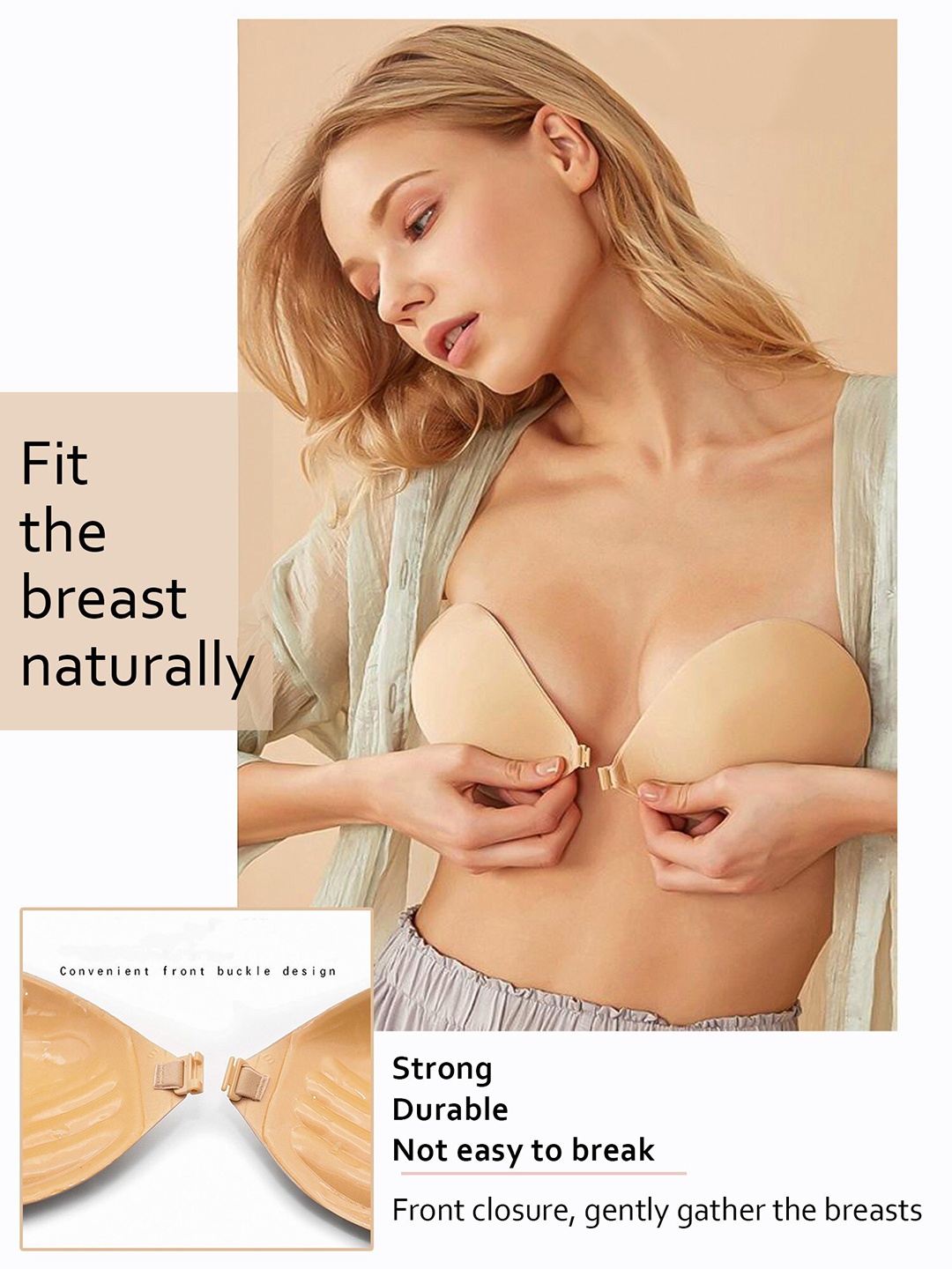 

Bellofox Nude-Coloured Breast Lift Strapless Pushup Stick-On